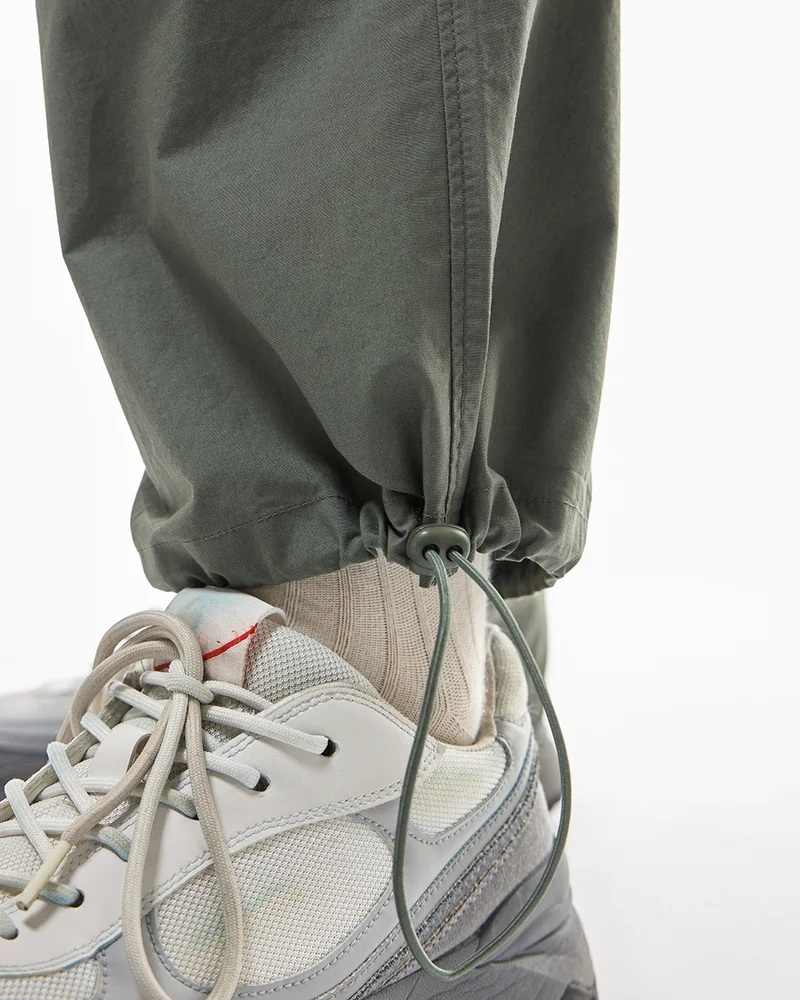 bewakoof  Men's Green Baggy Oversized Parachute Pants for Men | Best Price UAE