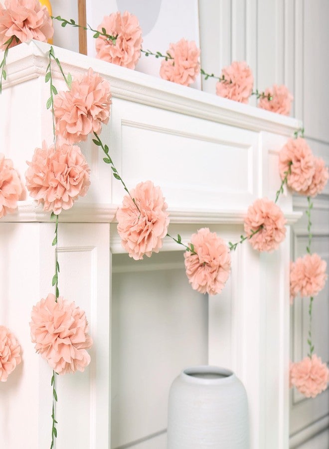 Homarkable Nude Tissue Paper Pom Pom Garlands, Paper Flowers for Birthday Decorations, Baby Shower, Wedding Engagement, Bridal Shower, Spring Summer Party Decorations - Image 5