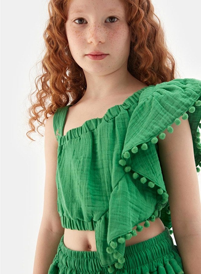 Tyess Girl Green Blouse - Image 3