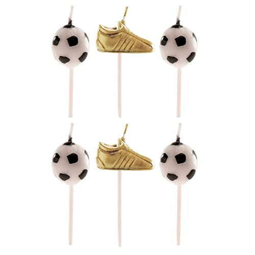 Dekora - Football Candles for Birthday Cake - Football and Golden Boot - Image 1