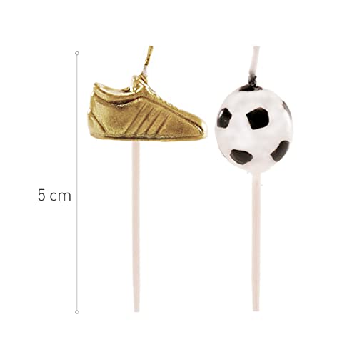 Dekora - Football Candles for Birthday Cake - Football and Golden Boot - Image 4