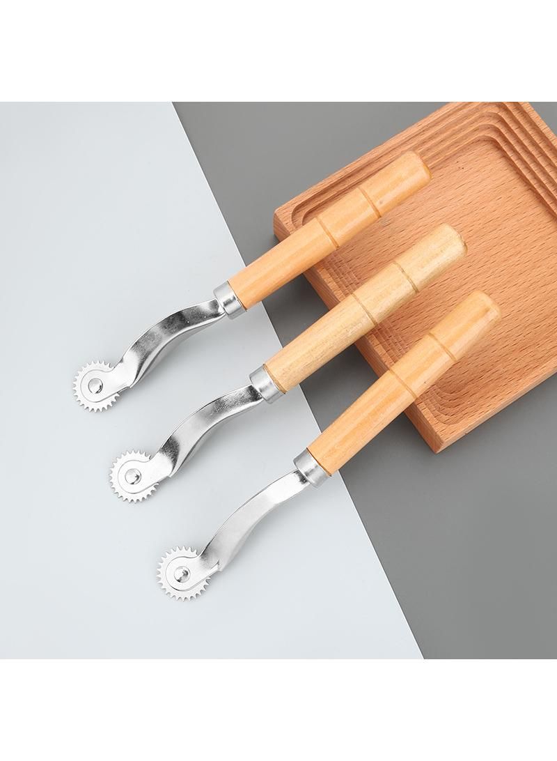 Wooden Handle Sharp Teeth Scribing Wheel Tailor Tracing Manual Diy Tool Scribing Non-woven Scribing Wheel  - Image 5