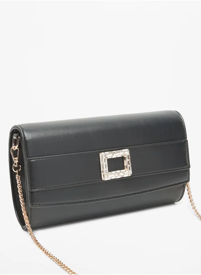 سيليست Women's Embellished Clutch with Chain Strap