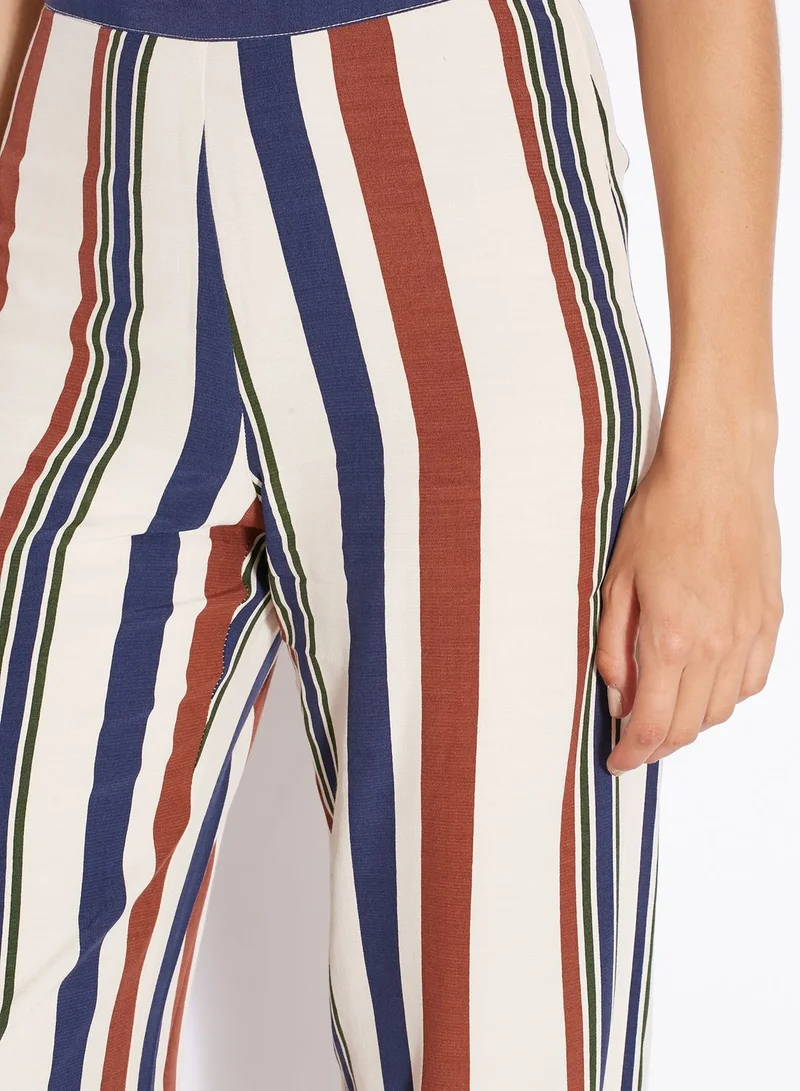 TOPSHOP Striped Wide Leg Pants