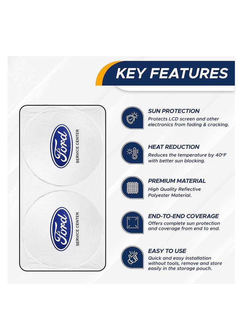 genesis Windshield Sunshade for Car Protection - 150x75 cm - Image 4