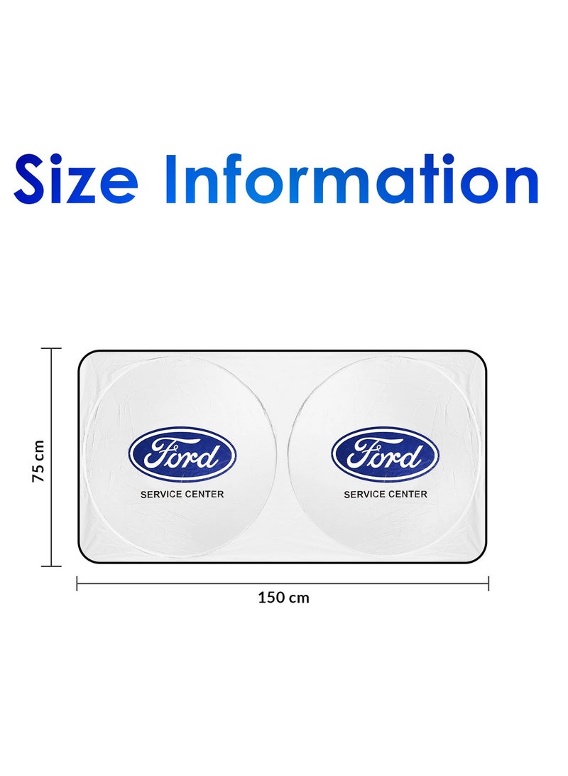 genesis Windshield Sunshade for Car Protection - 150x75 cm - Image 5