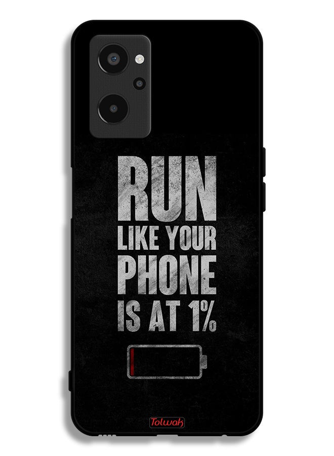 Tolwak Realme 9i 4G Protective Case Cover Run Like Your Phone Is At 1 Percent - Image 2