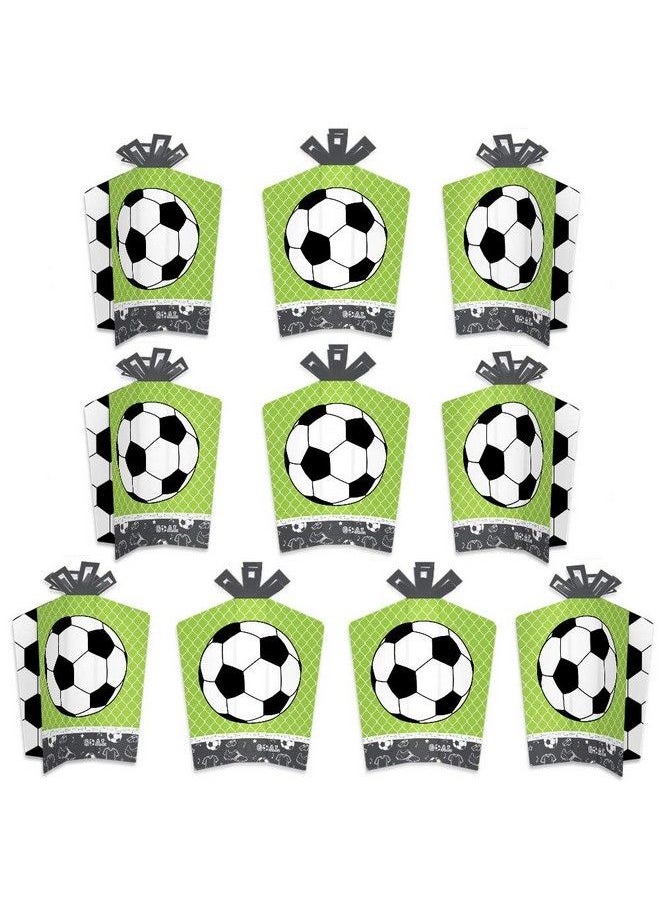 Big Dot of Happiness Goaal Soccer Table Decorations Baby Shower Or Birthday Party Fold And Flare Centerpieces 10 Count  - Image 2