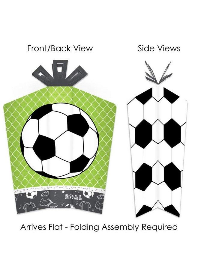 Big Dot of Happiness Goaal Soccer Table Decorations Baby Shower Or Birthday Party Fold And Flare Centerpieces 10 Count  - Image 3