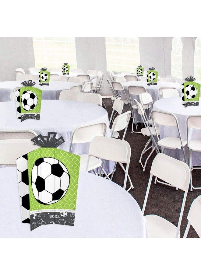 Big Dot of Happiness Goaal Soccer Table Decorations Baby Shower Or Birthday Party Fold And Flare Centerpieces 10 Count  - Image 5