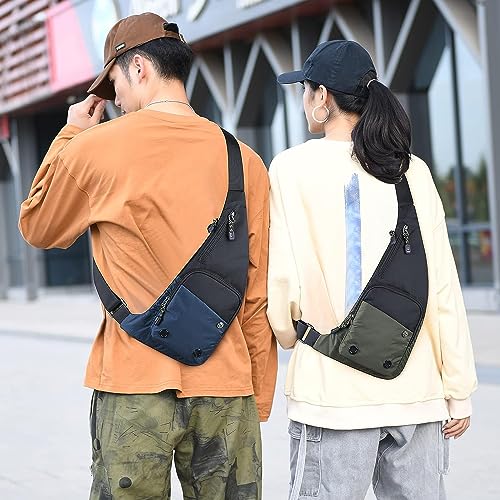 Peicees Small Sling Bag For Men Waterproof Crossbody Bag Man Purse Slim Chest Backpack Shoulder Bag For Travel Hiking - Image 2
