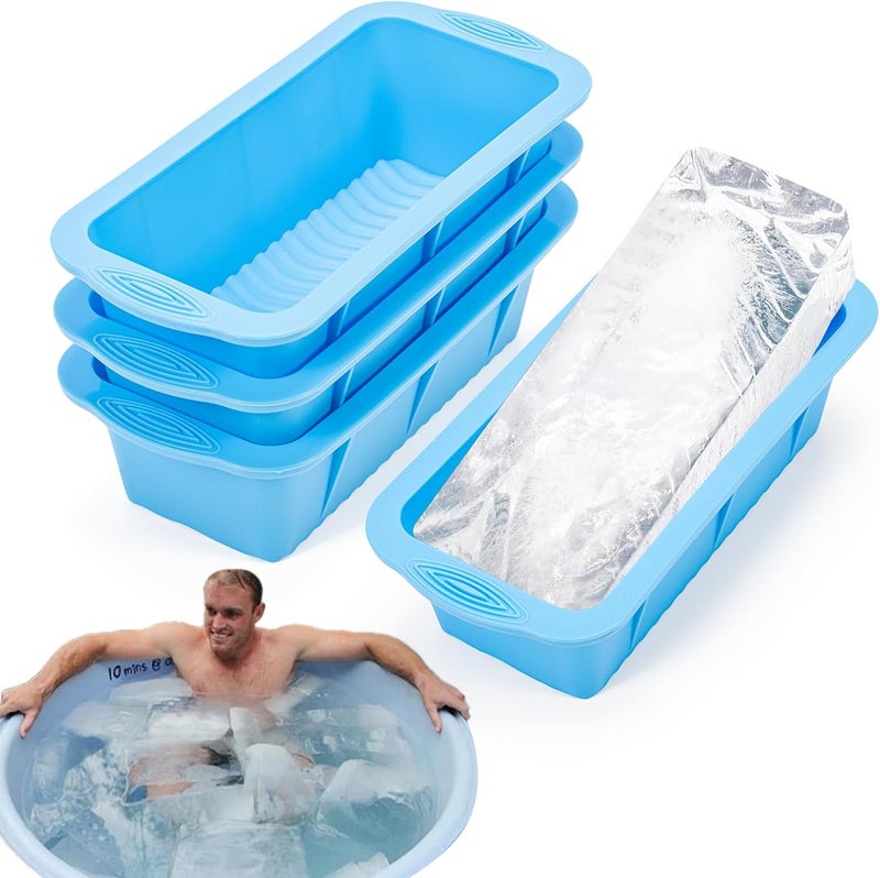 3PCS Ice Cube Mold Oversized Silicone Ice Crate Efficient Freezing Ice Bath Large Ice Cube Mold Ice Bucket Ice Block Mold - Image 1
