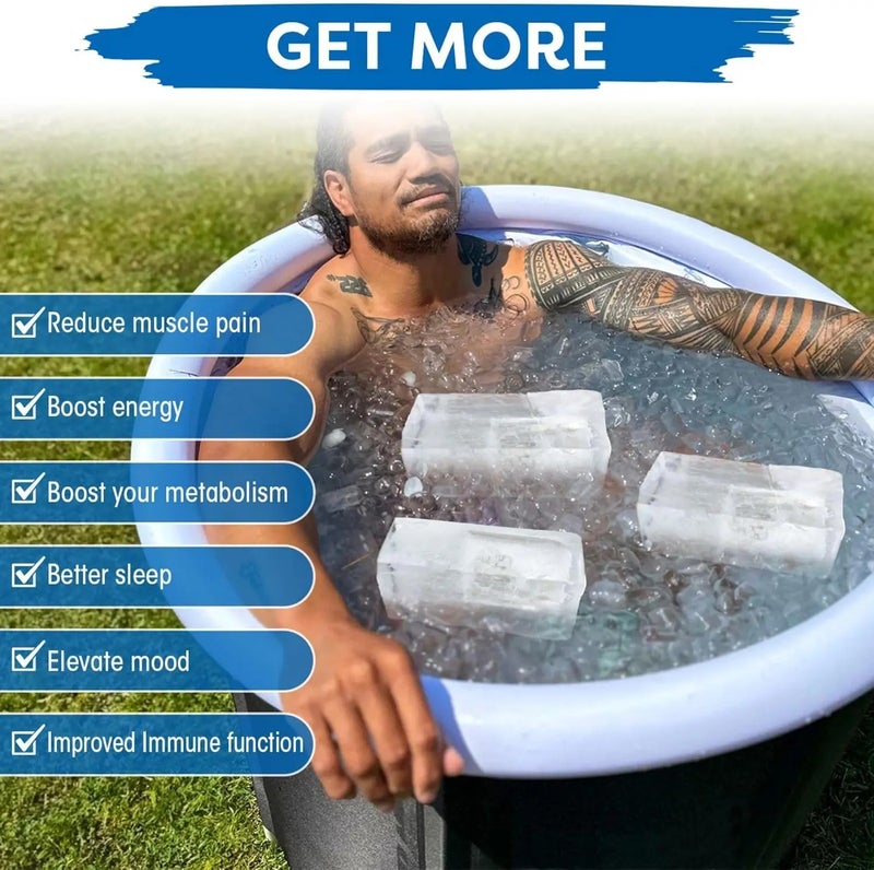 3PCS Ice Cube Mold Oversized Silicone Ice Crate Efficient Freezing Ice Bath Large Ice Cube Mold Ice Bucket Ice Block Mold - Image 2