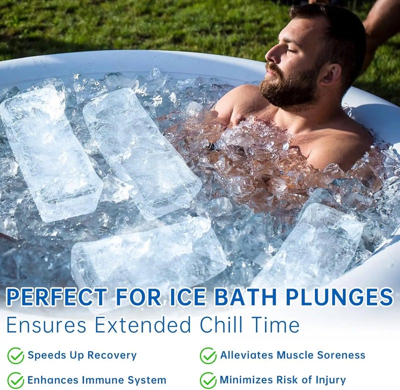 3PCS Ice Cube Mold Oversized Silicone Ice Crate Efficient Freezing Ice Bath Large Ice Cube Mold Ice Bucket Ice Block Mold - Image 4