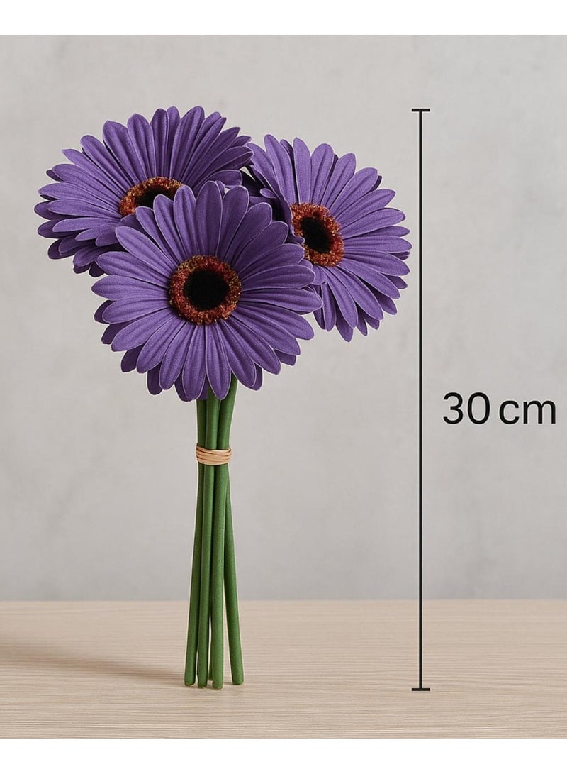 Artificial Flower Bouquet with Natural Touch Purple Color - Image 4