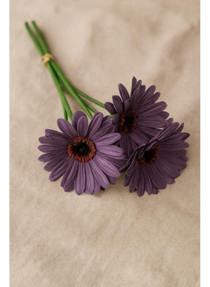 Artificial Flower Bouquet with Natural Touch Purple Color - Image 3