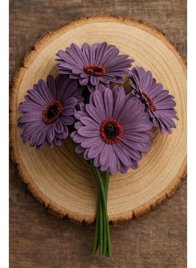 Artificial Flower Bouquet with Natural Touch Purple Color - Image 2