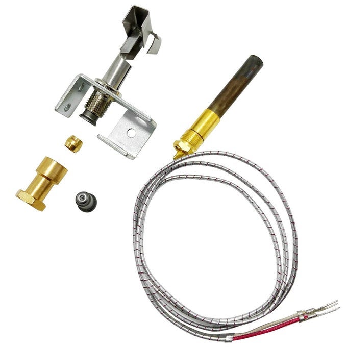 GAS FRYER 3 WAY FLAME PILOT BURNER WITH 750 MILLIVOLT THERMOPILE ASSEMBLY FOR GAS FLOOR DEEP FRYER NATURAL GAS AND LP ORIFICE