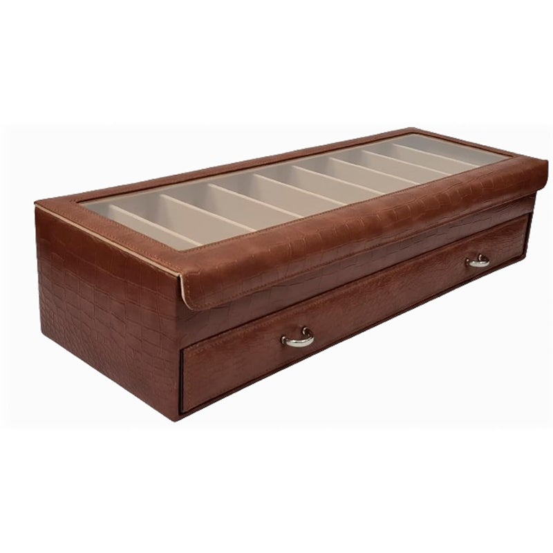 essart Faux Leather Luxury Sunglass Storage Case Premium Leather Eyewear Organizer Box Elegant Protective Case for Men & Women Sunglasses luxury chashma box - Image 4