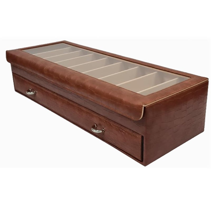 essart Faux Leather Luxury Sunglass Storage Case Premium Leather Eyewear Organizer Box Elegant Protective Case for Men & Women Sunglasses luxury chashma box - Image 1