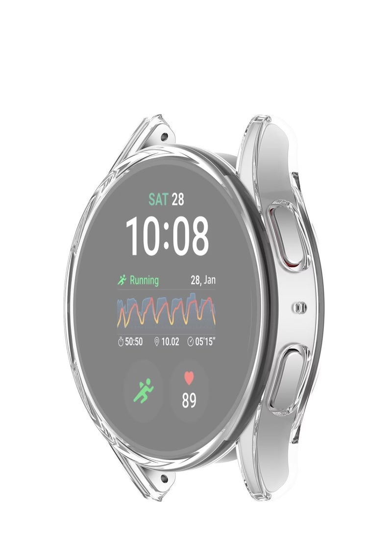 Case Compatible with Samsung Galaxy Watch 7 44mm Slim and Soft TPU Anti-Fall Anti-Scratch Watch Protective Cover (Transparent) - Image 2