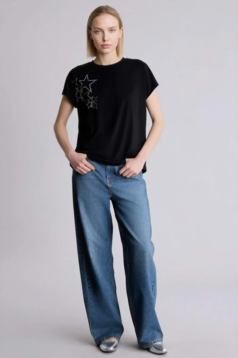 Defacto Crew Neck Short Sleeve T-Shirt