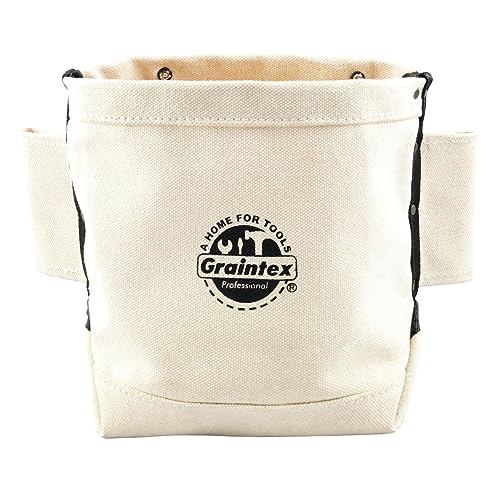 Graintex CB1136 Canvas Nut and Bolt Bag, 3 pockets - Image 5