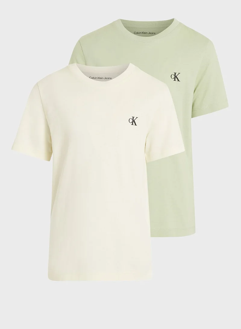 Calvin Klein Jeans Youth 2 Pack Logo T-Shirt