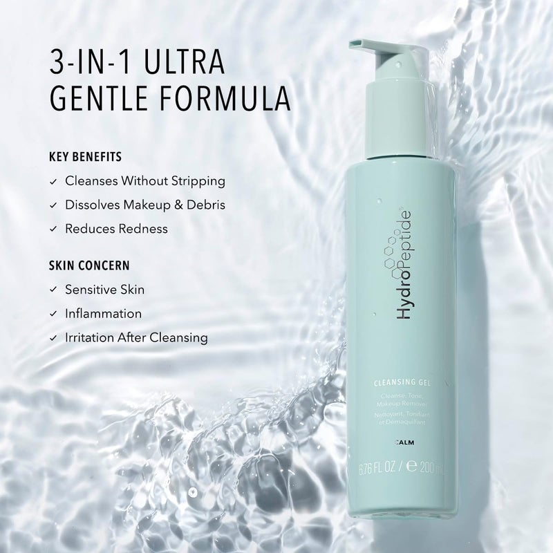 HydroPeptide Cleansing Gel, Toning Face Wash, Effectively Removes Makeup, Dirt, and Excess Oil without Irritation, 6.76 Ounce - Image 2