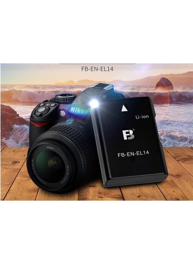 Generic - EN-EL14A battery is suitable for Nikon D3300 SLR D3400 D5100 D5200 D 5300 camera - Image 1