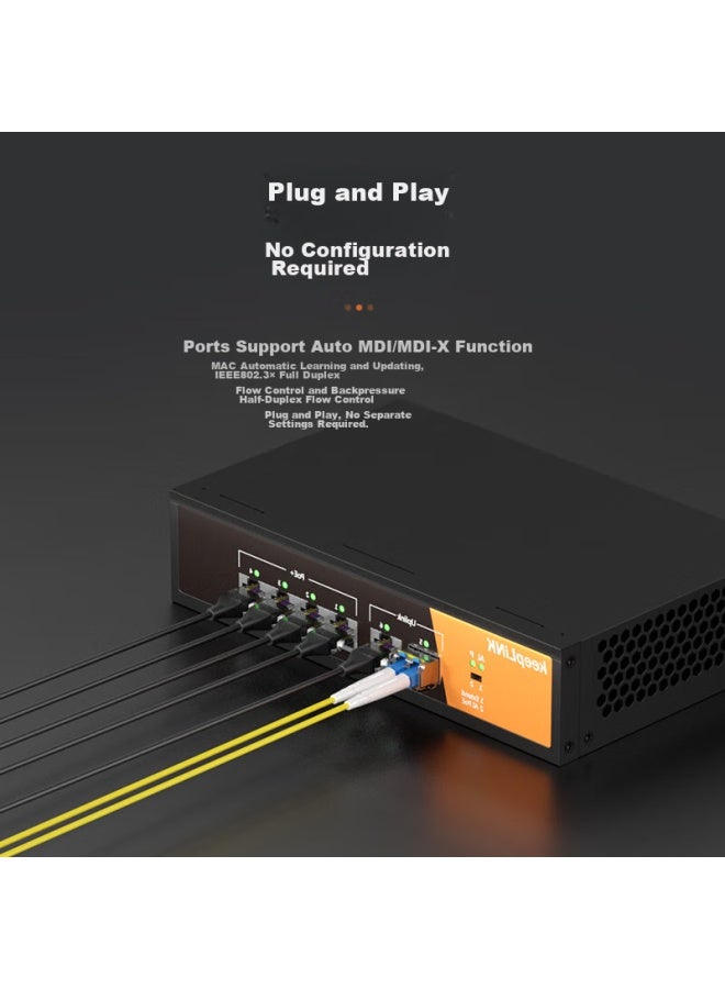 Keeplink 6gp-s/mac, Full Gigabit 6-port Poe Switch, Unmanaged Enterprise Engineering Monitoring Switch, 72w - Image 3