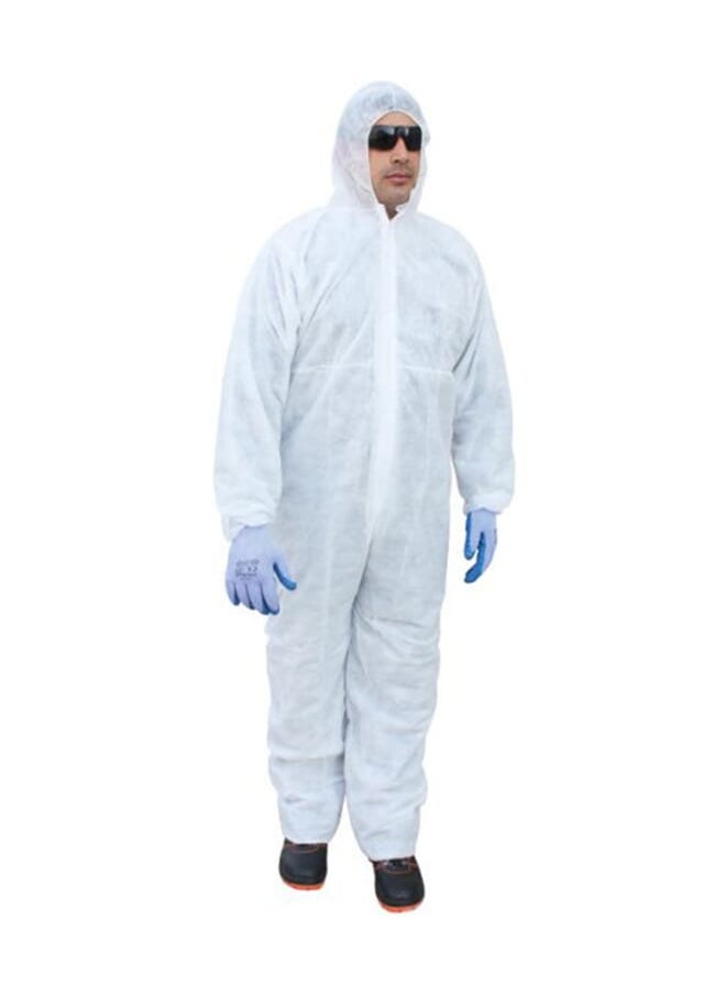 PROMASS Disposable Coverall Protective Suit White Xxxl 