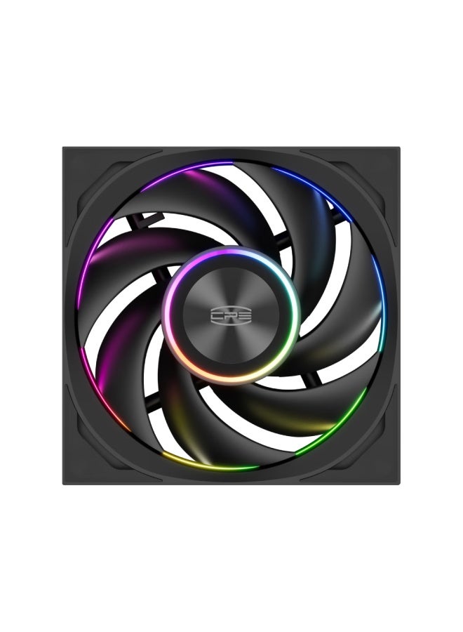 Pccooler Light Wing F7 X120R Argb 3-Pack Black Reverse Blade 12Cm Case Fan Wireless Building Blocks/Pwm Temperature Control/Double Ball Bearing - Image 3