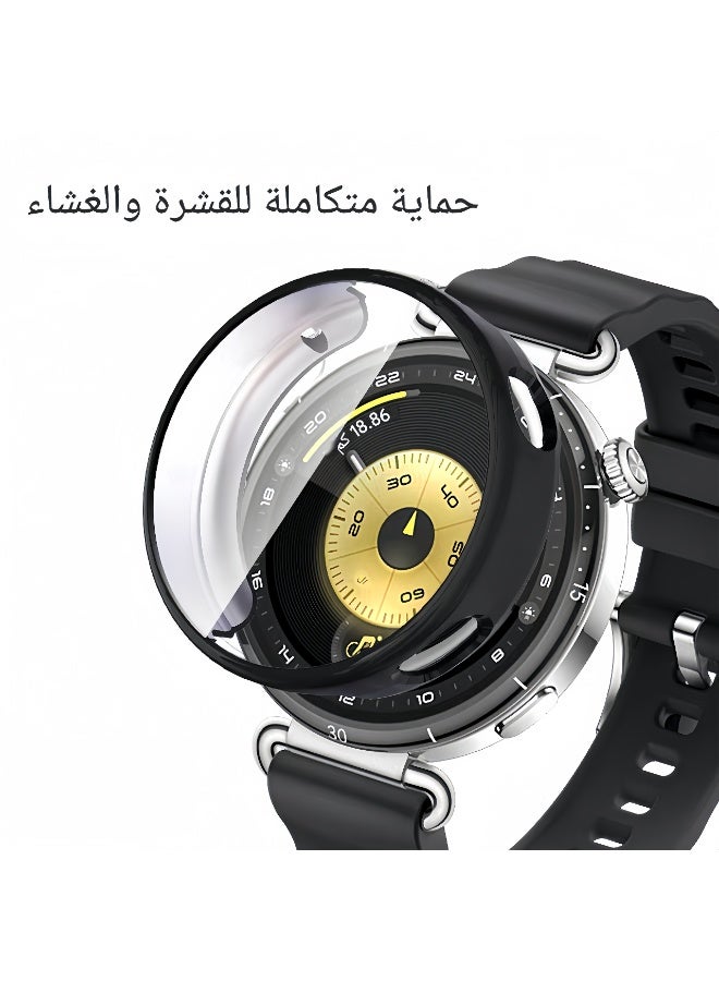 شيك فايب جراب لساعة هواوي واتش جي تي 6 الذكية مقاس 41 مم، تصميم مدمج من البولي كربونات والزجاج المقوى، مقاوم للسقوط والخدش، عالي الدقة وشفاف، غطاء شفاف لساعة هواوي واتش جي تي 6 مقاس 41 مم - Image 5
