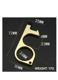 Y&D No-Touch Door Opener Tool Kit, 3 Pack Portable Extra Tips contactless Silicone Antimicrobial Antiviral Zinc Copper Alloy Key Chain for Public Outdoor Shared Surfaces and Screens  - Image 3