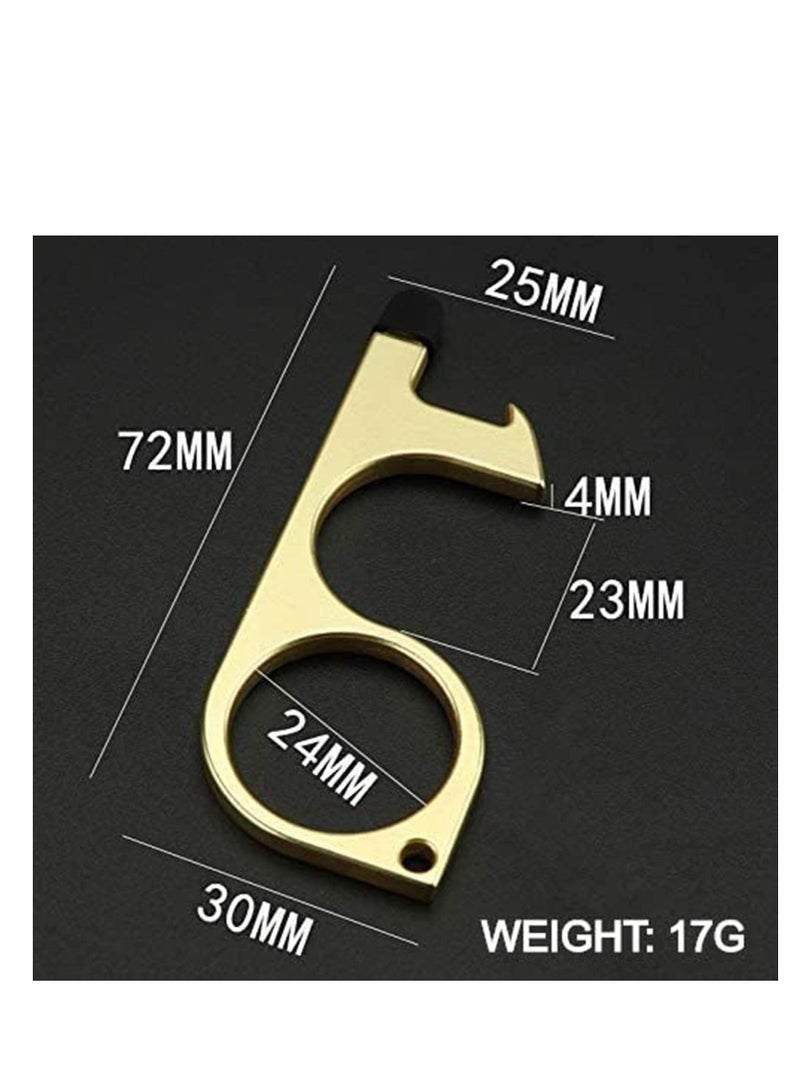 Y&D No-Touch Door Opener Tool Kit, 3 Pack Portable Extra Tips contactless Silicone Antimicrobial Antiviral Zinc Copper Alloy Key Chain for Public Outdoor Shared Surfaces and Screens - Image 3