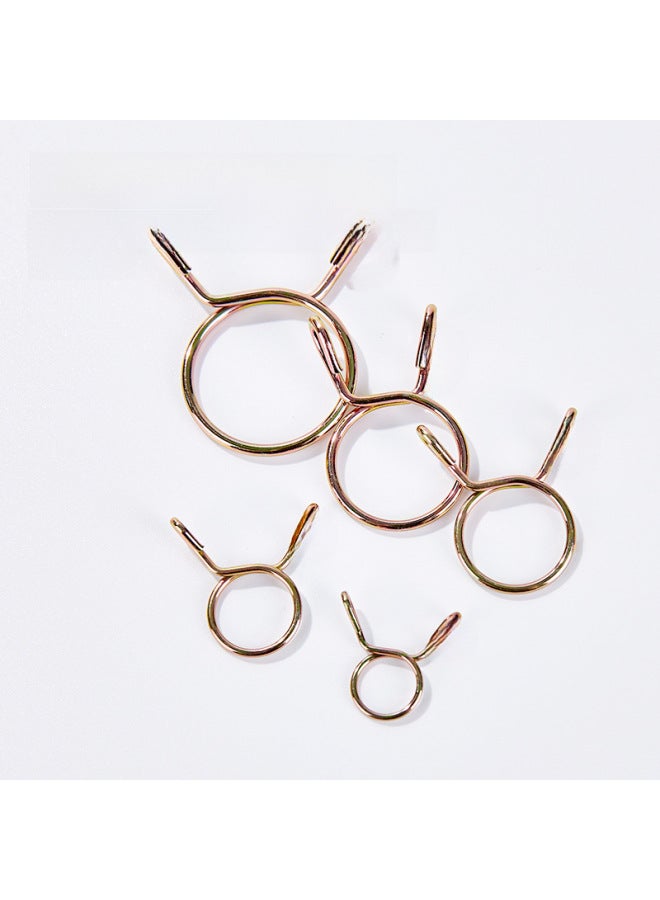 Hongxu Quick Hand-Kneading Single Wire Clamp Fish Tank Oxygen Tube Clip Galvanized Spring Clip Clamp Clamp-Specifications And Models:Color Zinc Diameter M60  - Image 4
