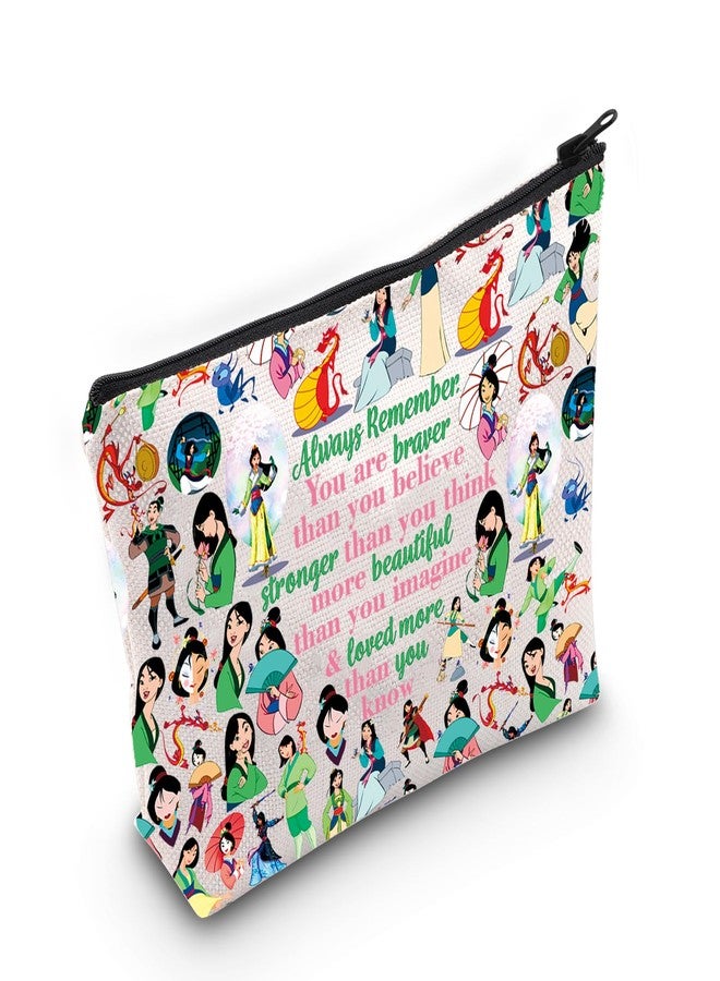 LEVLO Cartoon Movie Cosmetic Bag Movie Princess Fans Gift You Are Braver Stronger Smarter Than You Think Fairy Tale Zipper Pouch Bag (HML Full) - Image 1