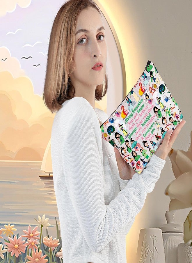 LEVLO Cartoon Movie Cosmetic Bag Movie Princess Fans Gift You Are Braver Stronger Smarter Than You Think Fairy Tale Zipper Pouch Bag (HML Full) - Image 5