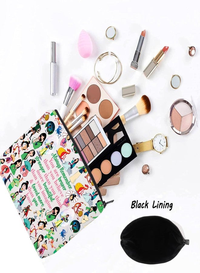 LEVLO Cartoon Movie Cosmetic Bag Movie Princess Fans Gift You Are Braver Stronger Smarter Than You Think Fairy Tale Zipper Pouch Bag (HML Full) - Image 3