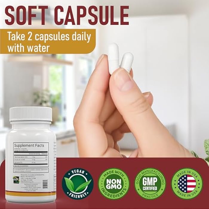 Shrink Spermidine Supplements Skin & Anti-Aging Support – 120 Vegan Caps 100% Natural Polyamine for Men and Women, Overall Wellness – Non-GMO, USA Made – with High Spermidine, Zinc & Thiamin - Image 2