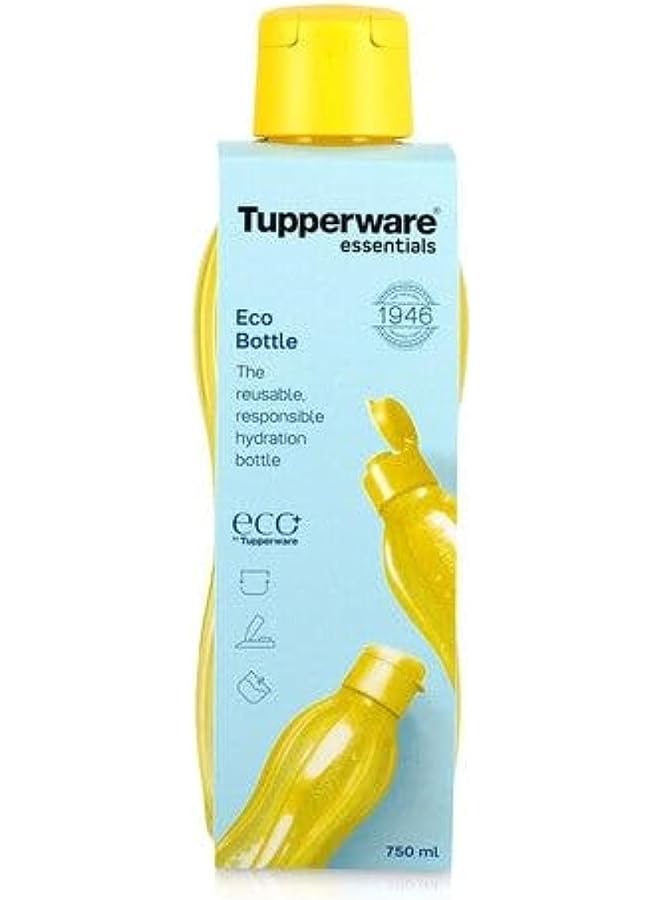 Tupperware Eco Plastic Bottle 750 Ml Capacity Yellow - Image 1