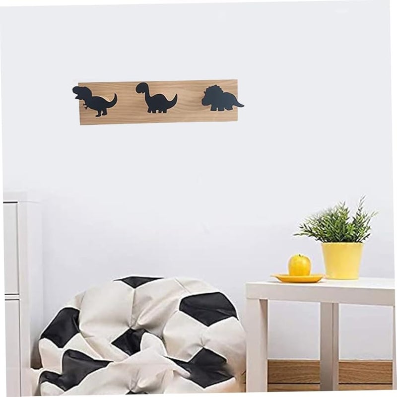 Wooden Dinosaur Wall Coat Hooks For Kids Bedroom Nursery Playroom Decoration - Image 3