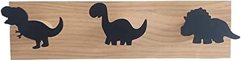 Wooden Dinosaur Wall Coat Hooks For Kids Bedroom Nursery Playroom Decoration - Image 2