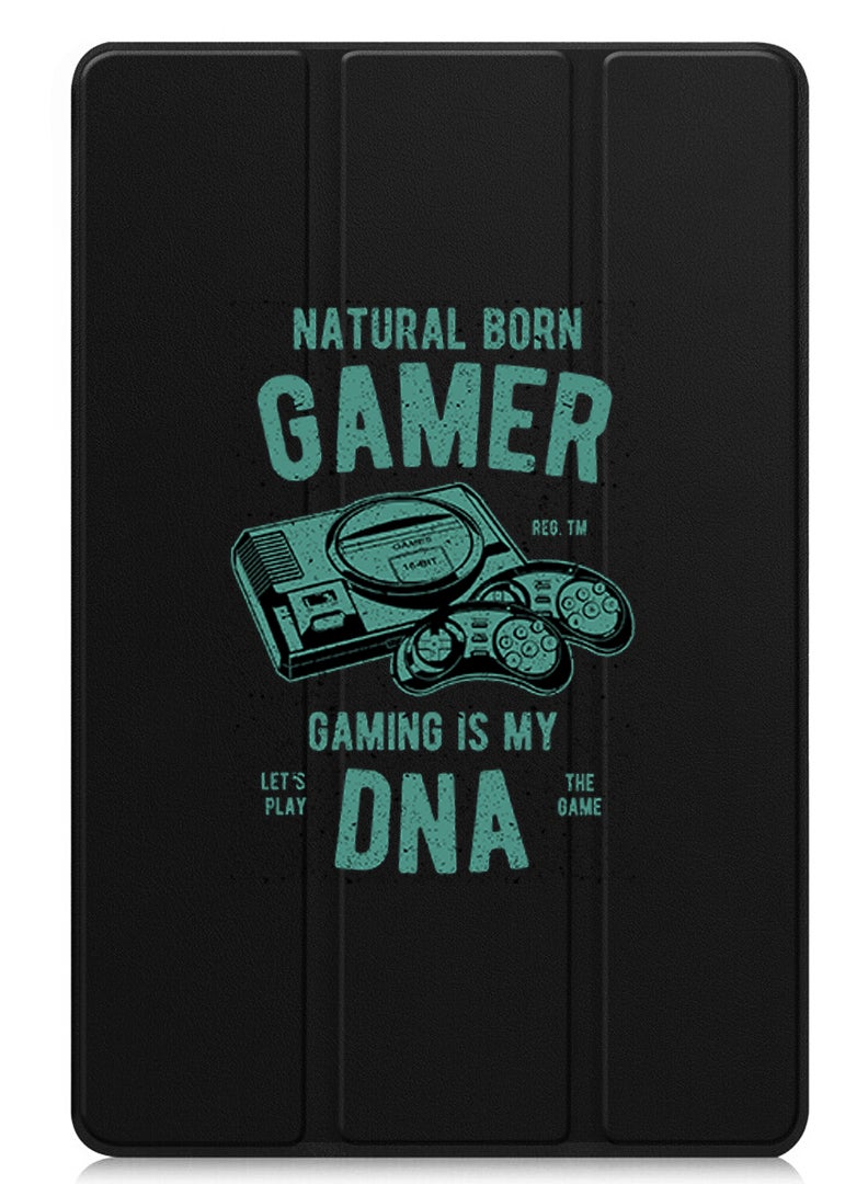 Theodor Protective Flip Case For Apple iPad Pro 11 (2024) With Trifold Stand Auto Wake Sleep Shockproof Cover Natural born gamer - Image 1