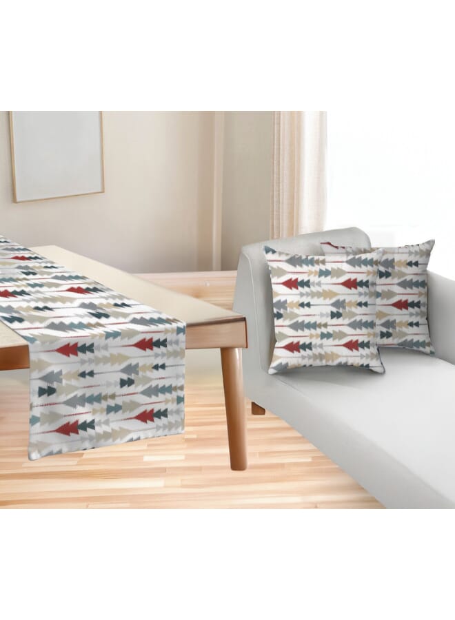  انتكس بيت الستائر طقم إنتكس هوم صوفيا إليجانس من 3 قطع - مفرش طاولة فاخر من الكتان المخملي (45 × 135 سم) وغطائي وسادة (45 × 45 سم) - Image 1