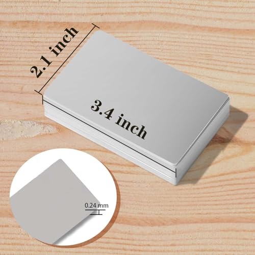 Knypeth 50 Pcs Sublimation Business Cards Blanks,Can Transfer Any Picture and Text in the Computer on them.86 x 54 mm(0.24mm Thickness) - Image 2