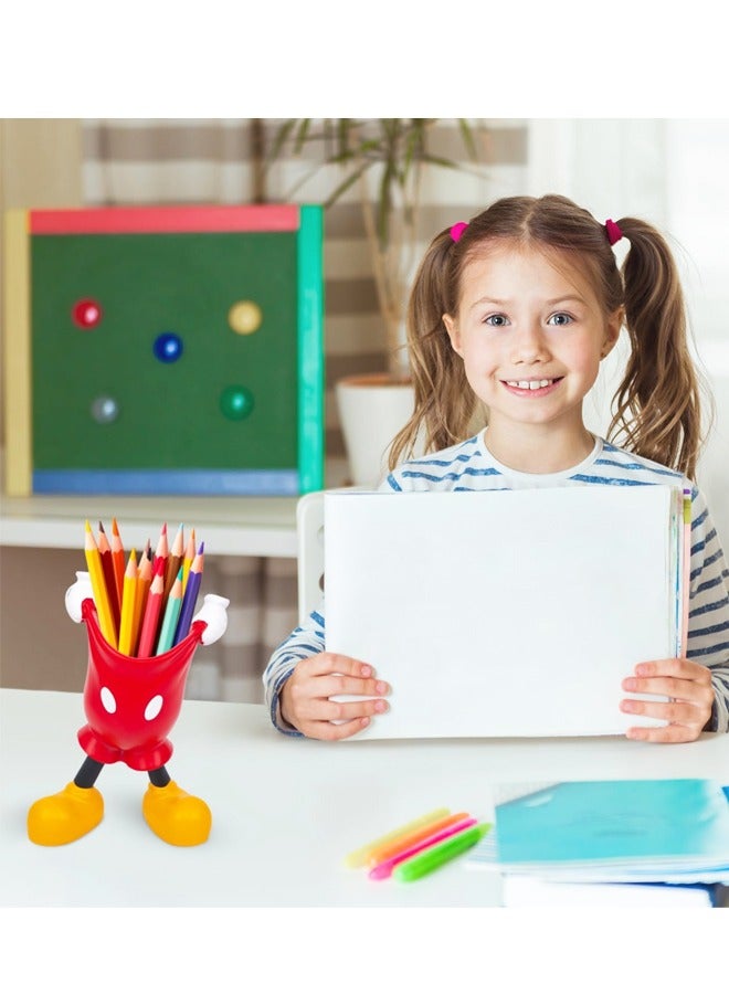 ميكي ماوس حامل أقلام رصاص وقلم لطيف للمكتب، منظم أقلام سطح مكتب صغير للأطفال وكوب تخزين - Image 5