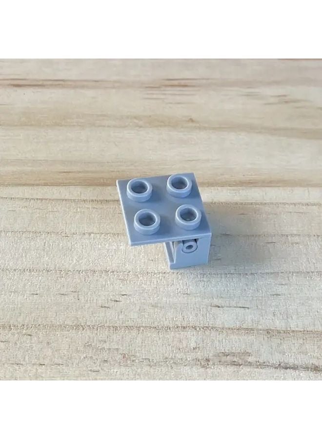 20pcs Light Gray Hinge Brick Building Blocks 1x2 Base 2x2 Compatible with Kids Toys - Image 1