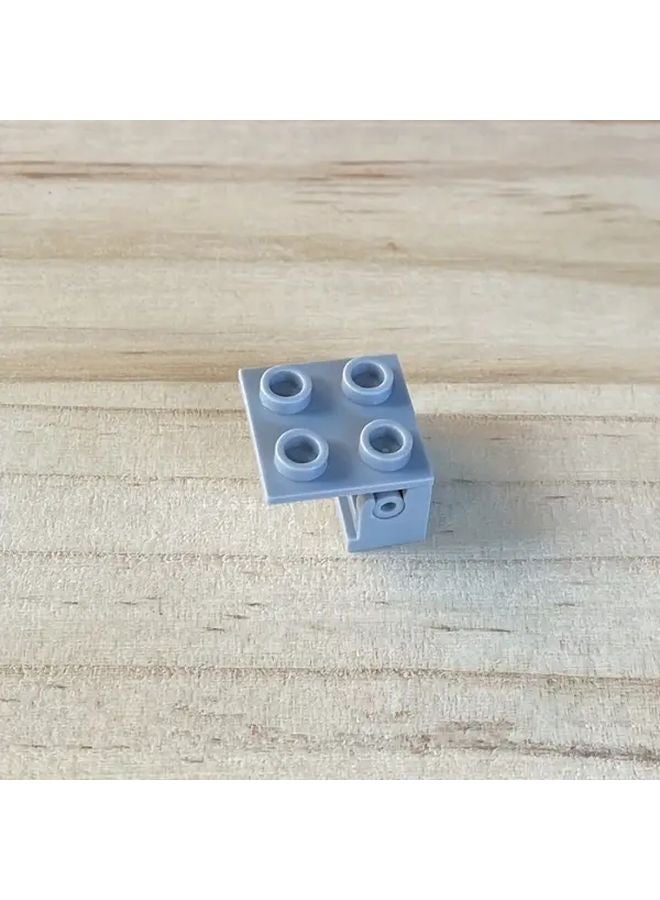 20pcs Light Gray Hinge Brick Building Blocks 1x2 Base 2x2 Compatible with Kids Toys - Image 4